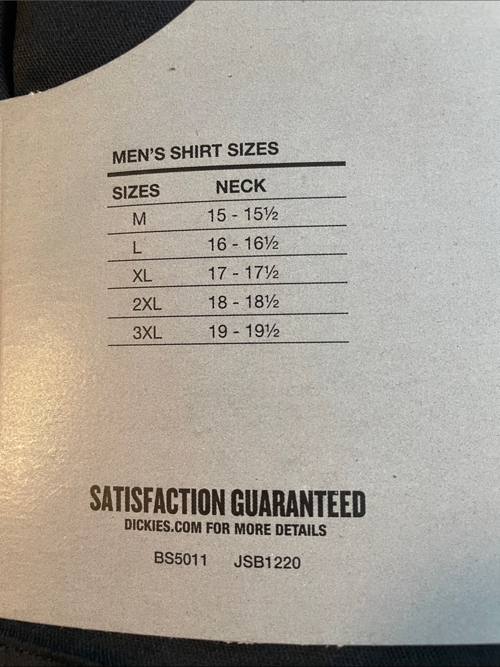 Dickies Men’s Short Sleeve Work Shirt - Black - Picture 5 of 5